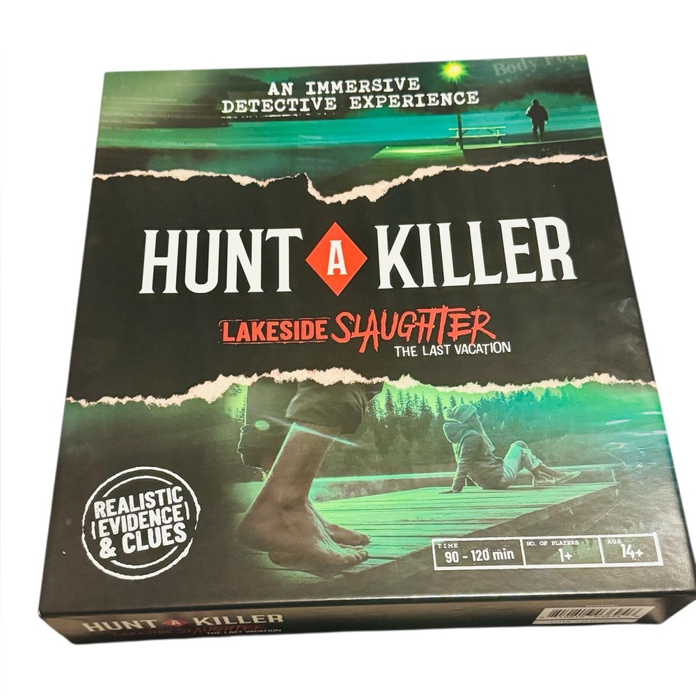 Hunt A Killer Lakeside Slaughter Board Game Played Complete